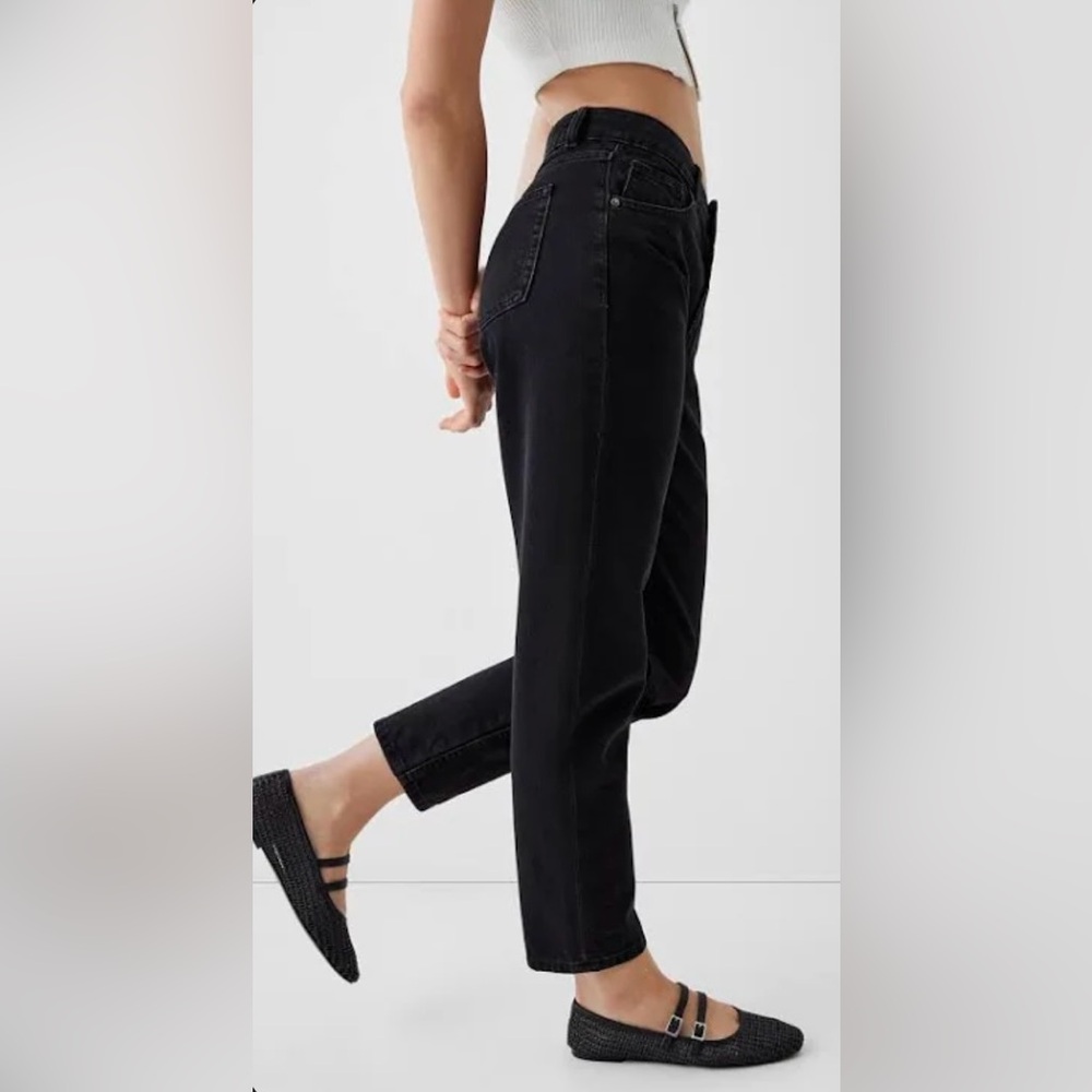 Bershka Black Straight Leg Jeans